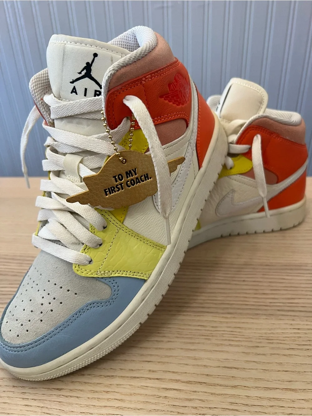 Nike Wmns Air Jordan 1 Mid 'To My First Coach' Sneakers / Size: 7.5 / Streetwear